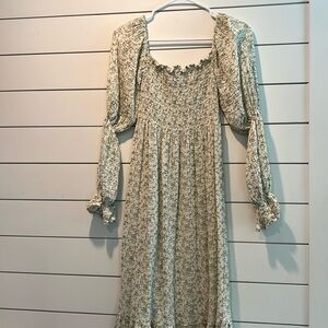 Nothing Fits But - Off the shoulder smocked bodice dress